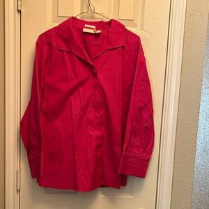 Chico Dark pink-Red Button-Up Blouse size 3
